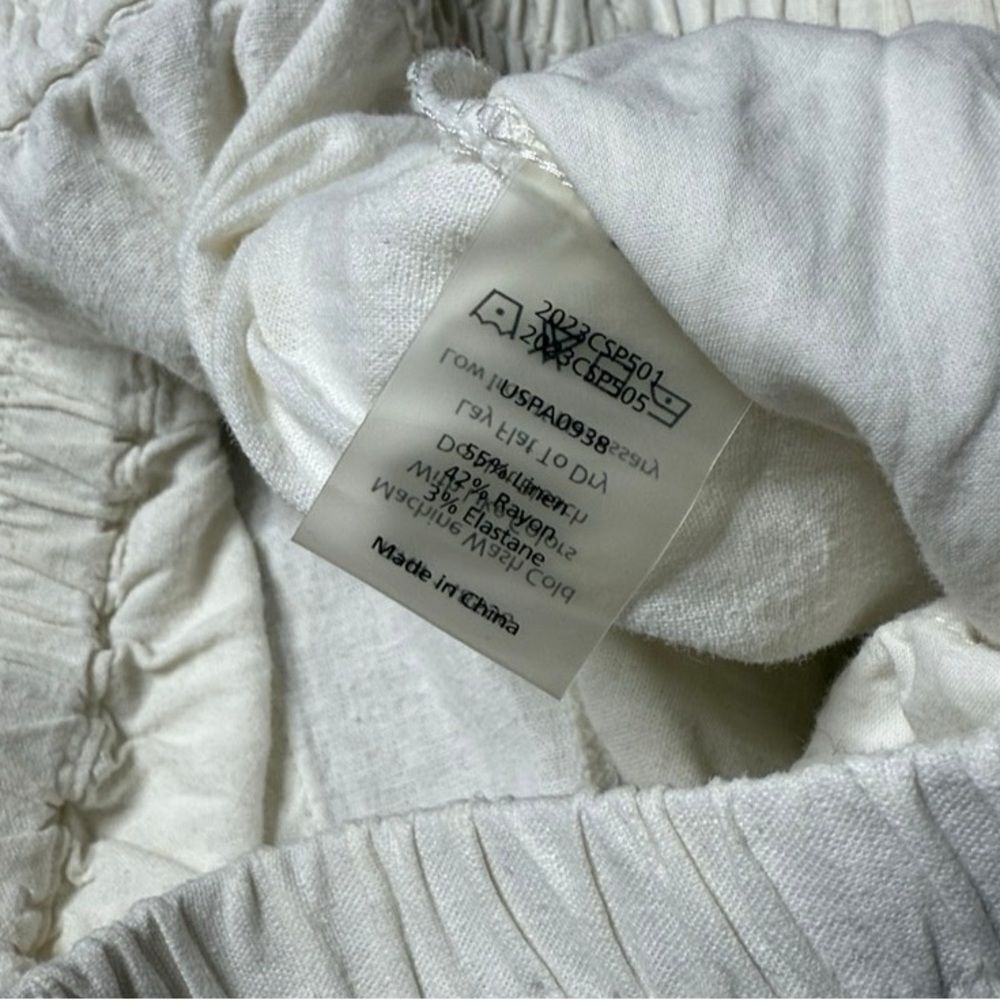Universal Standard Iris Linen Easy Pull-On Pants White 2xs — image 6 of 8